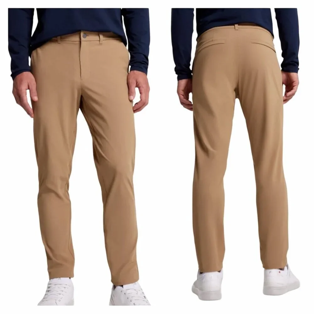 VRST Mens Limitless Performance Slim Fit Chino Pants W35 L32 Beige Stretch NWT - Picture 1 of 12